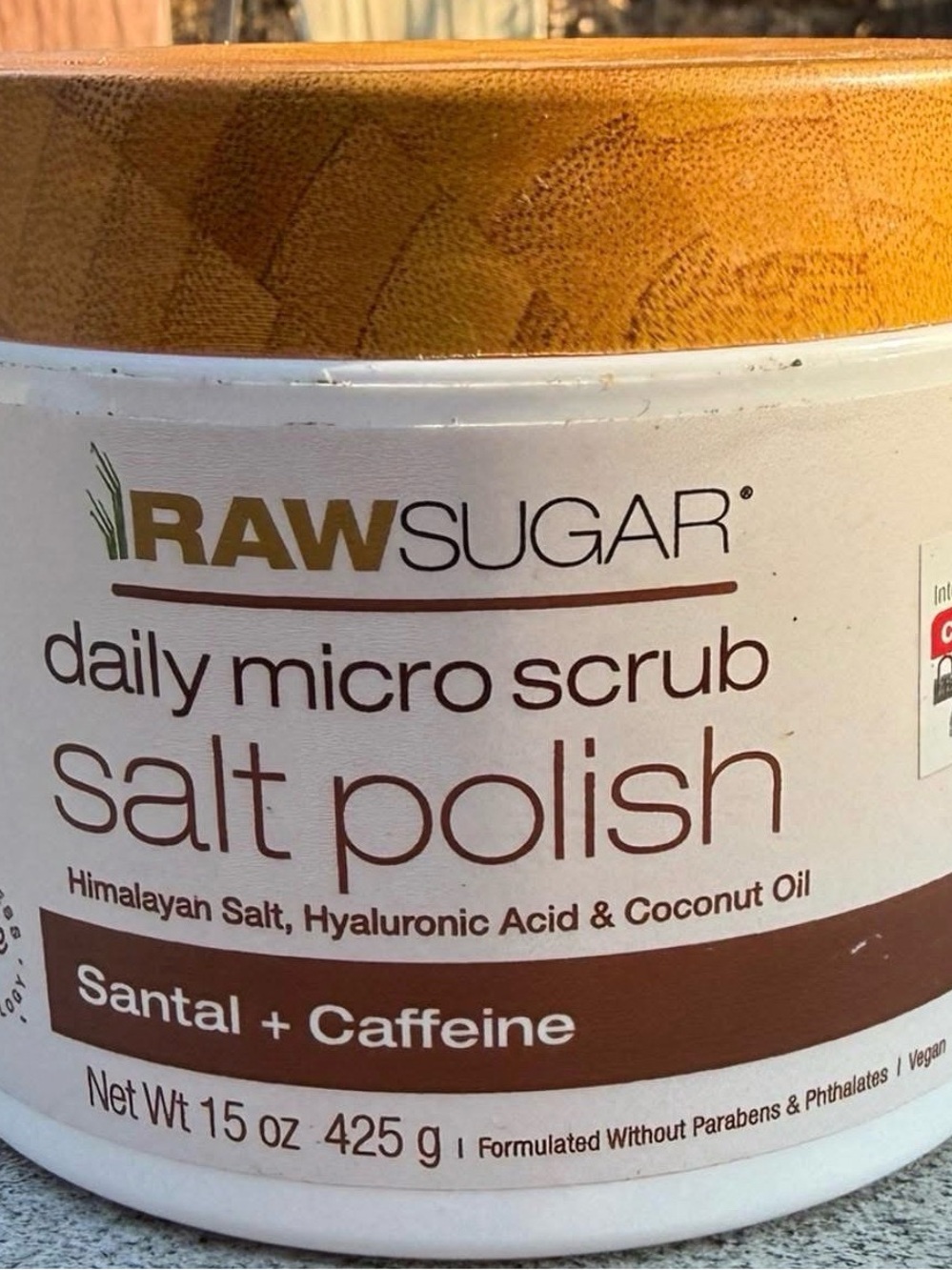 Sugar Raw Daily Micro Scrub Salt Polish in Brown and Wood-Tone